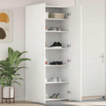 vidaXL Schuhschrank mit Regal Weiß 80 x 35,5 x 180 cm Holzwerkstoff