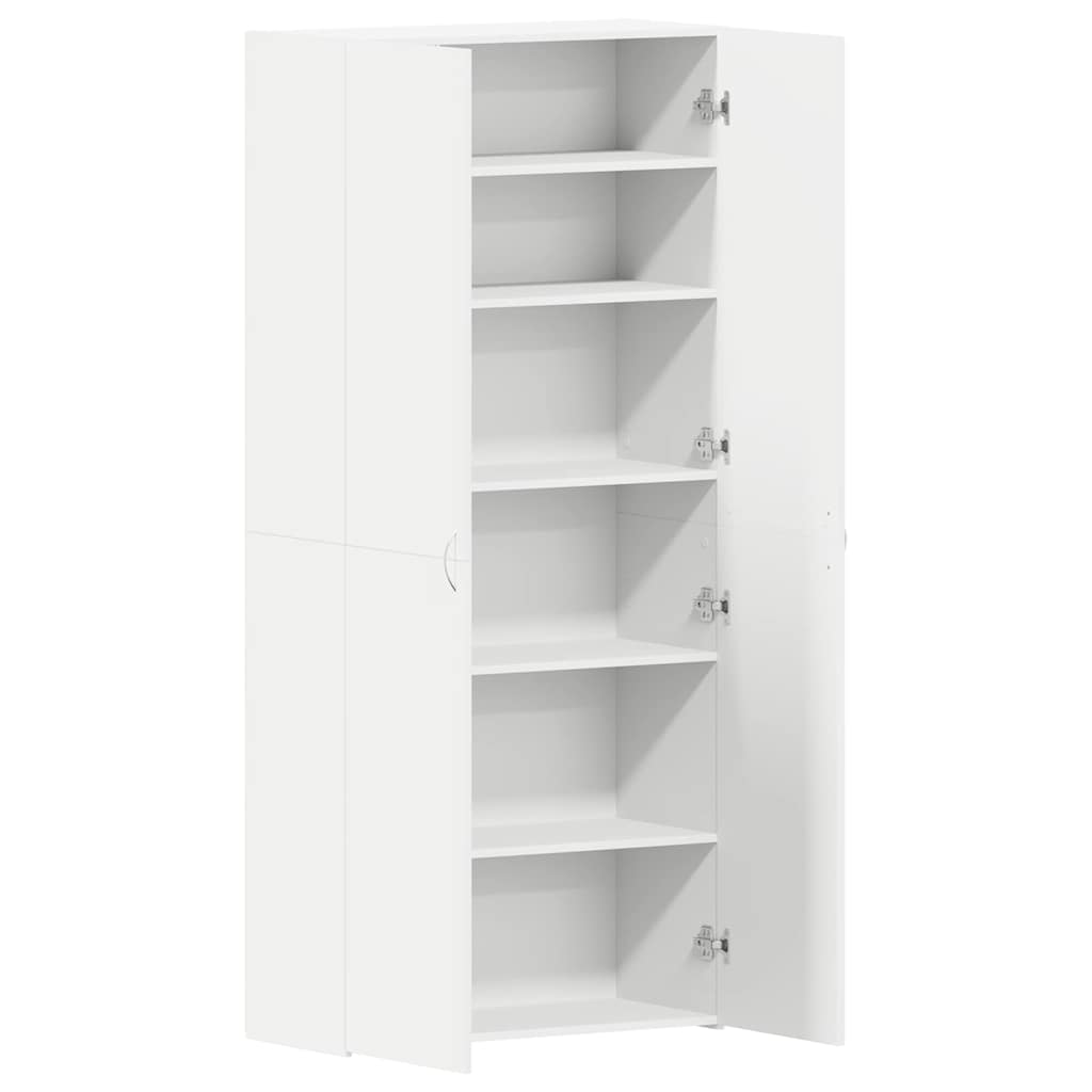 vidaXL Schuhschrank mit Regal Weiß 80 x 35,5 x 180 cm Holzwerkstoff
