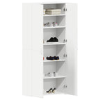 vidaXL Schuhschrank mit Regal Weiß 80 x 35,5 x 180 cm Holzwerkstoff