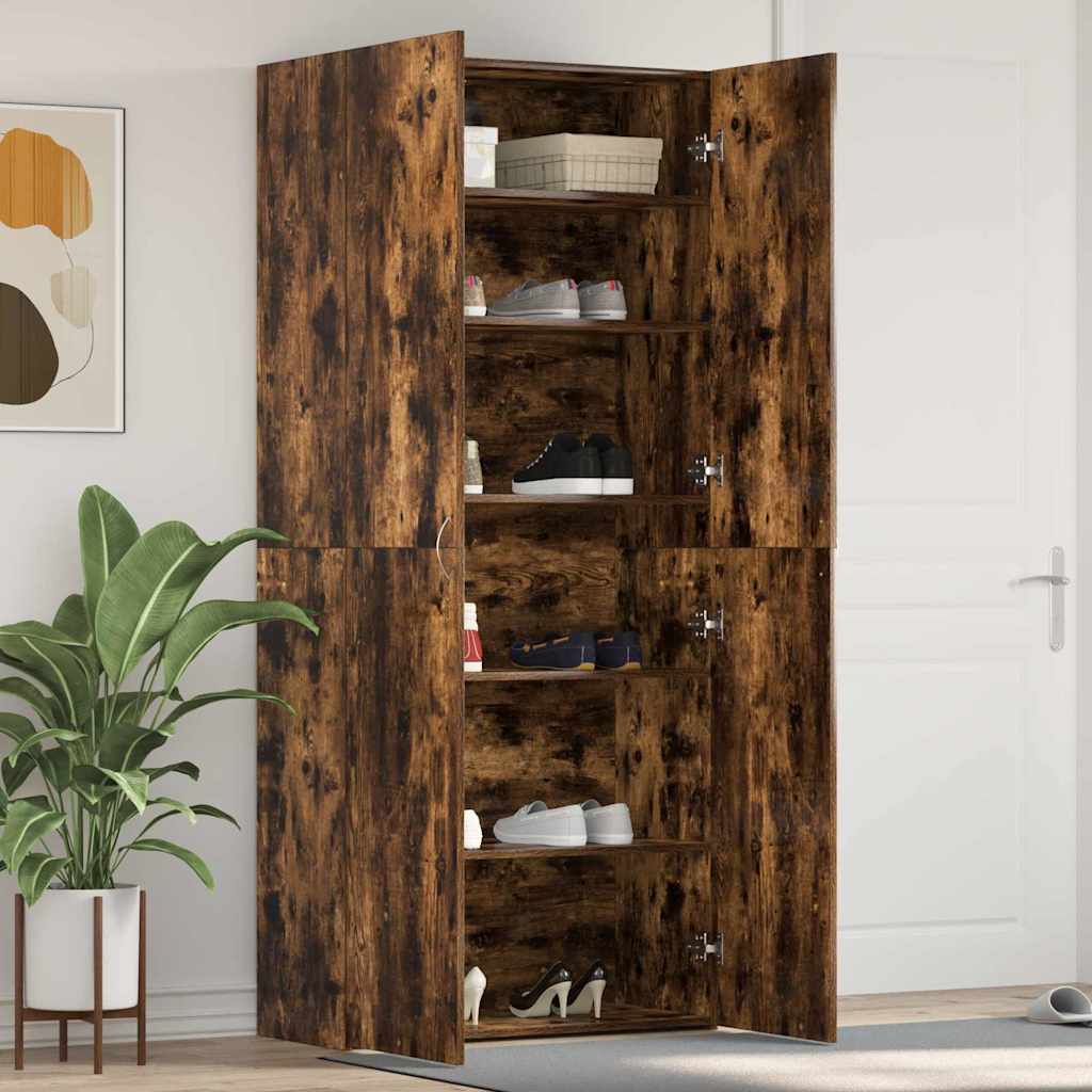 vidaXL Schuhschrank Mehrfarbig 80 x 35,5 x 180 cm Holzwerkstoff