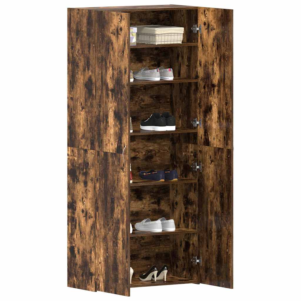 vidaXL Schuhschrank Mehrfarbig 80 x 35,5 x 180 cm Holzwerkstoff
