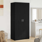 vidaXL Kleiderschrank mit Tür Schwarz Eichen-Optik 80 x 50,5 x 180 cm