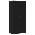 vidaXL Kleiderschrank mit Tür Schwarz Eichen-Optik 80 x 50,5 x 180 cm