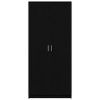 vidaXL Kleiderschrank mit Tür Schwarz Eichen-Optik 80 x 50,5 x 180 cm