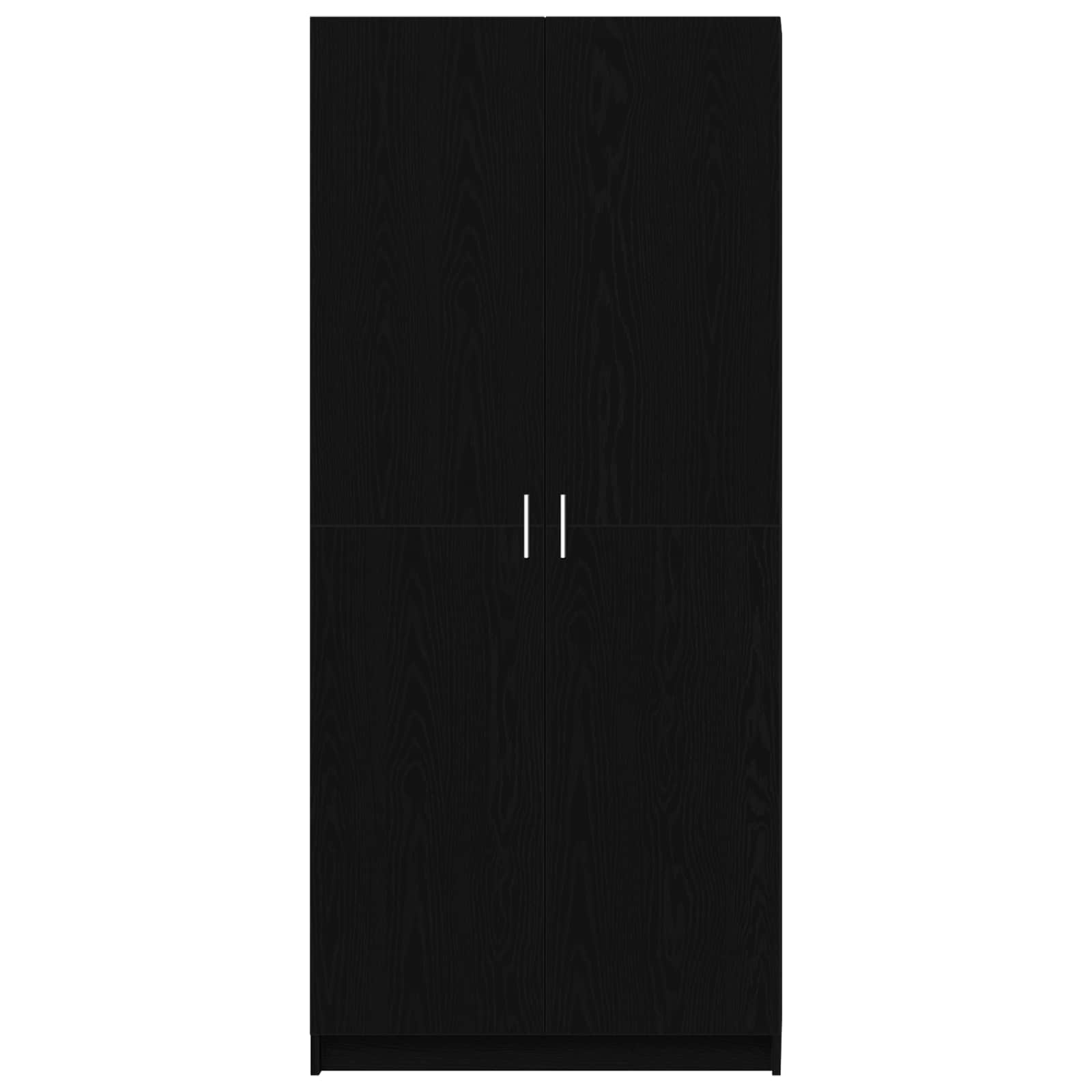 vidaXL Kleiderschrank mit Tür Schwarz Eichen-Optik 80 x 50,5 x 180 cm