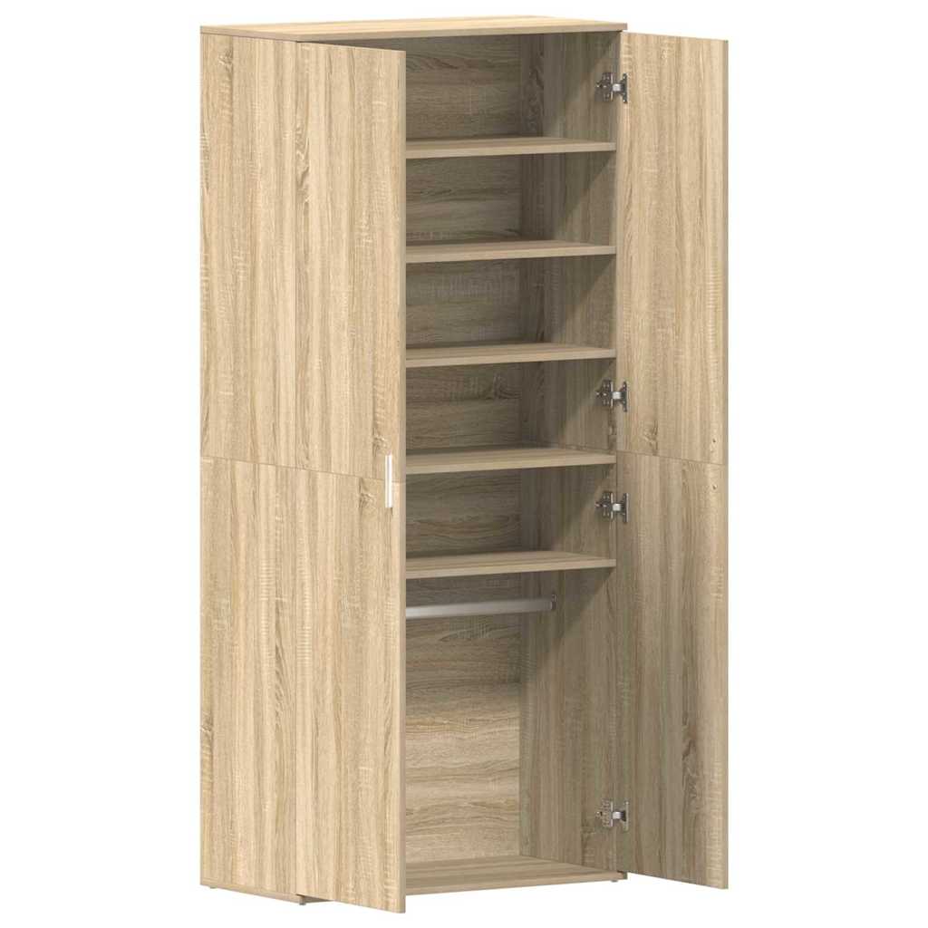 vidaXL Schuhschrank Sonoma-Eiche 80 x 39 x 178 cm Holzwerkstoff
