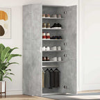 vidaXL Schuhschrank mit Tür Beton Grau 80 x 39 x 178 cm Holzwerkstoff