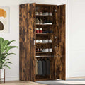 vidaXL Schuhschrank Geräucherte Eiche 80 x 39 x 178 cm Holzwerkstoff