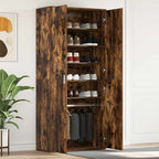 vidaXL Schuhschrank Geräucherte Eiche 80 x 39 x 178 cm Holzwerkstoff