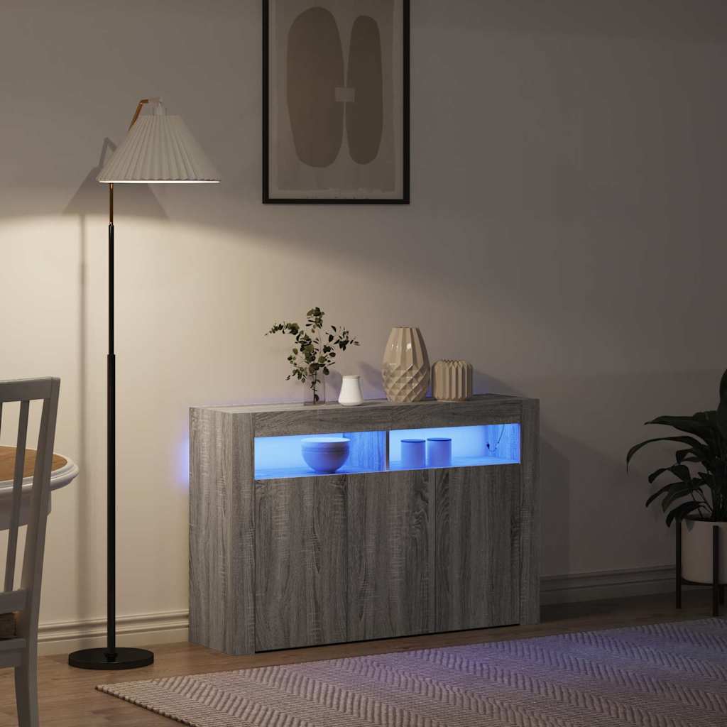 vidaXL Sideboard Graues Sonoma 116 x 30 x 75 cm Holzwerkstoff
