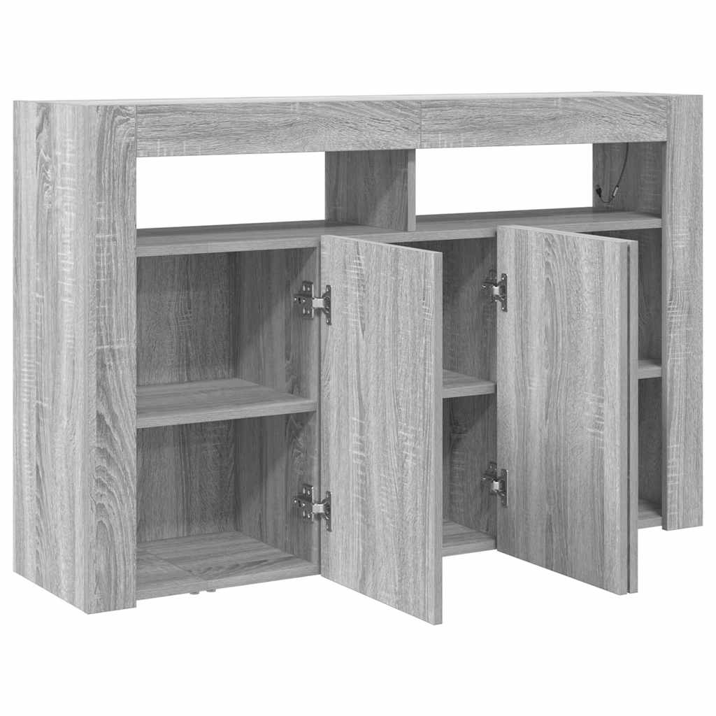 vidaXL Sideboard Graues Sonoma 116 x 30 x 75 cm Holzwerkstoff