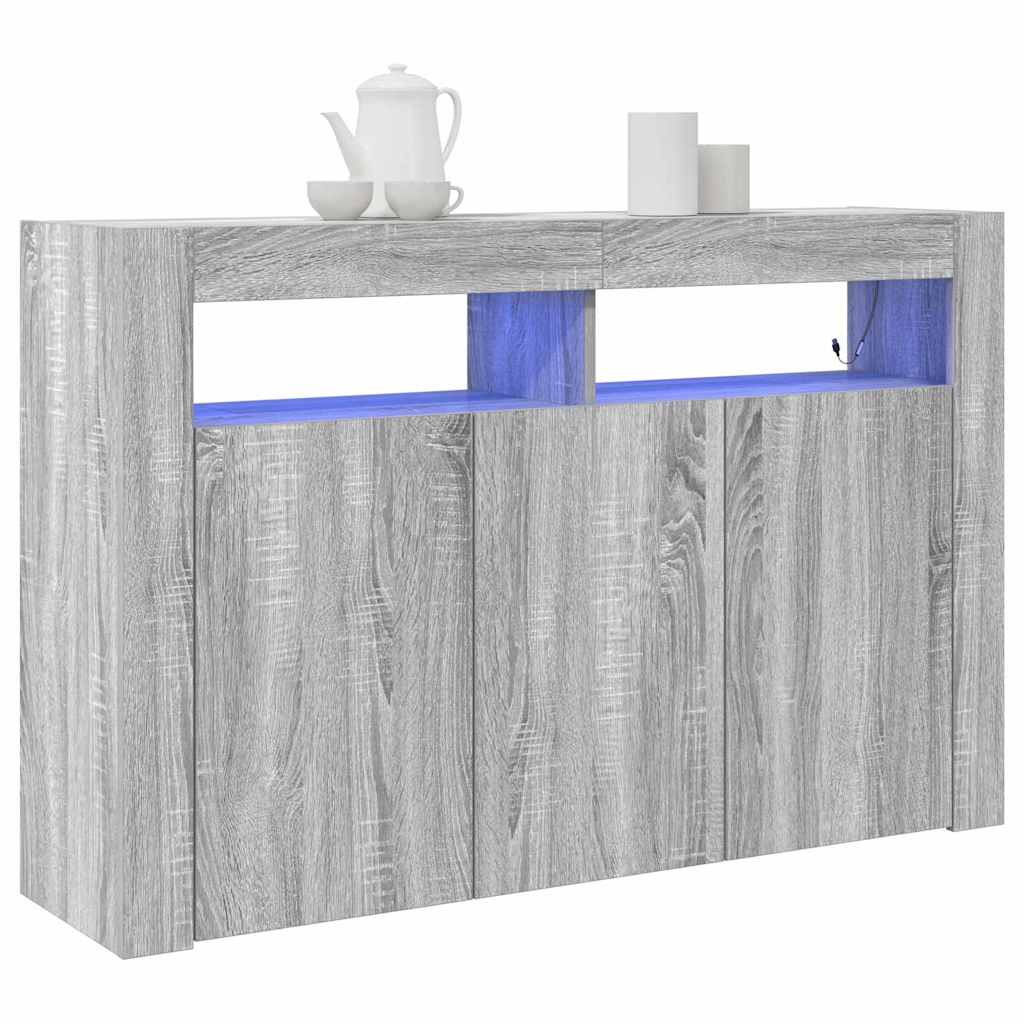 vidaXL Sideboard Graues Sonoma 116 x 30 x 75 cm Holzwerkstoff