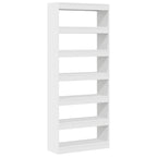 vidaXL Bücherregal mit Regal Weiß 80 x 30 x 198 cm Holzwerkstoff