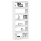 vidaXL Bücherregal mit Regal Weiß 80 x 30 x 198 cm Holzwerkstoff