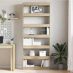 vidaXL Bücherregal Sonoma-Eiche 80 x 30 x 198 cm Holzwerkstoff
