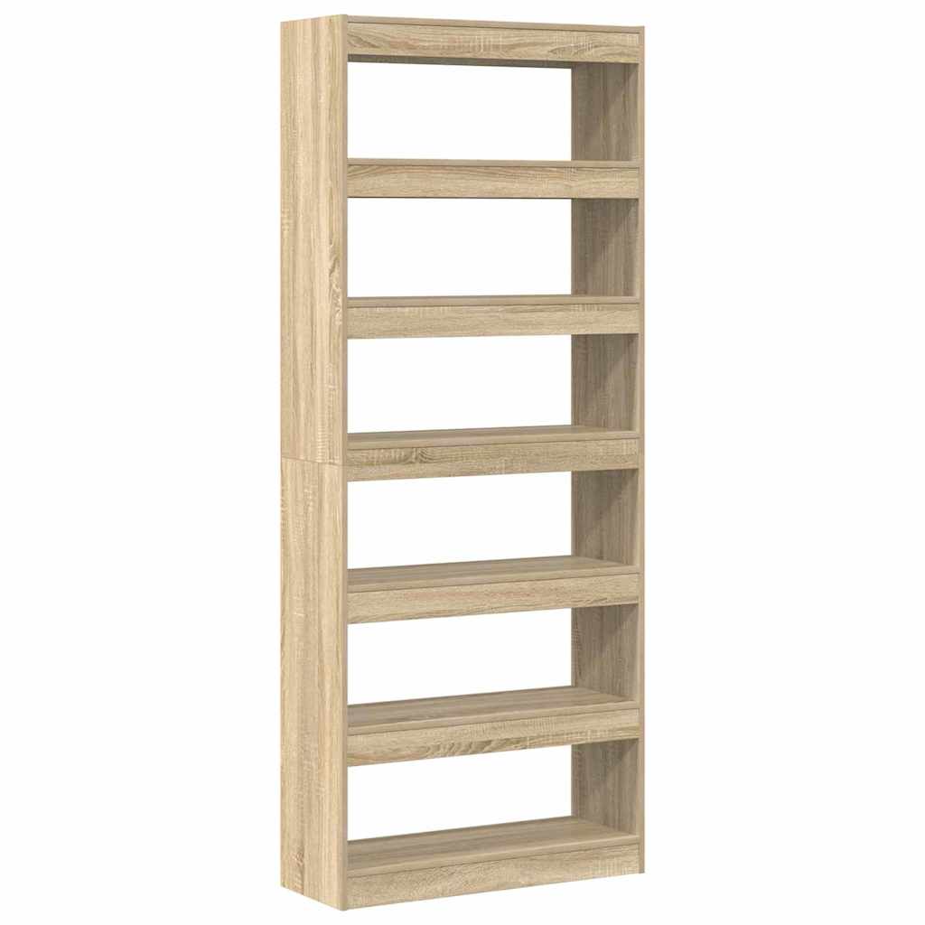 vidaXL Bücherregal Sonoma-Eiche 80 x 30 x 198 cm Holzwerkstoff
