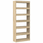 vidaXL Bücherregal Sonoma-Eiche 80 x 30 x 198 cm Holzwerkstoff