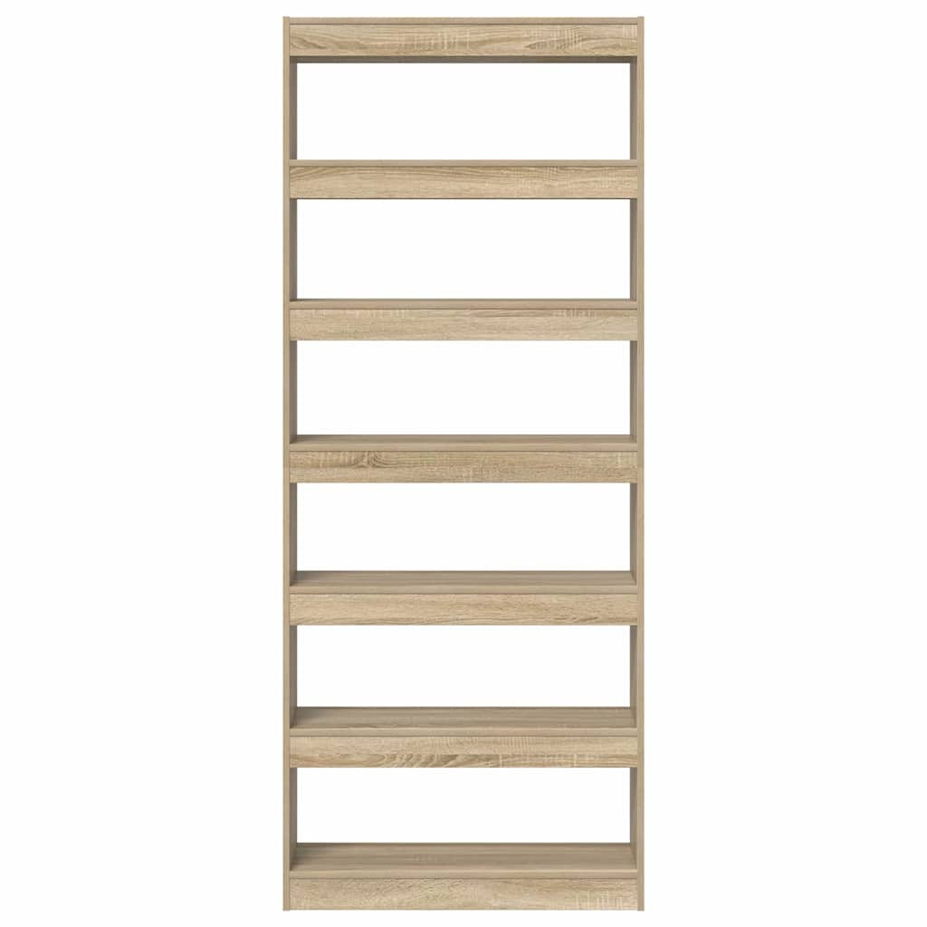 vidaXL Bücherregal Sonoma-Eiche 80 x 30 x 198 cm Holzwerkstoff