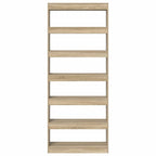 vidaXL Bücherregal Sonoma-Eiche 80 x 30 x 198 cm Holzwerkstoff