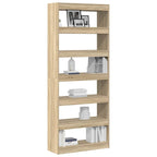 vidaXL Bücherregal Sonoma-Eiche 80 x 30 x 198 cm Holzwerkstoff