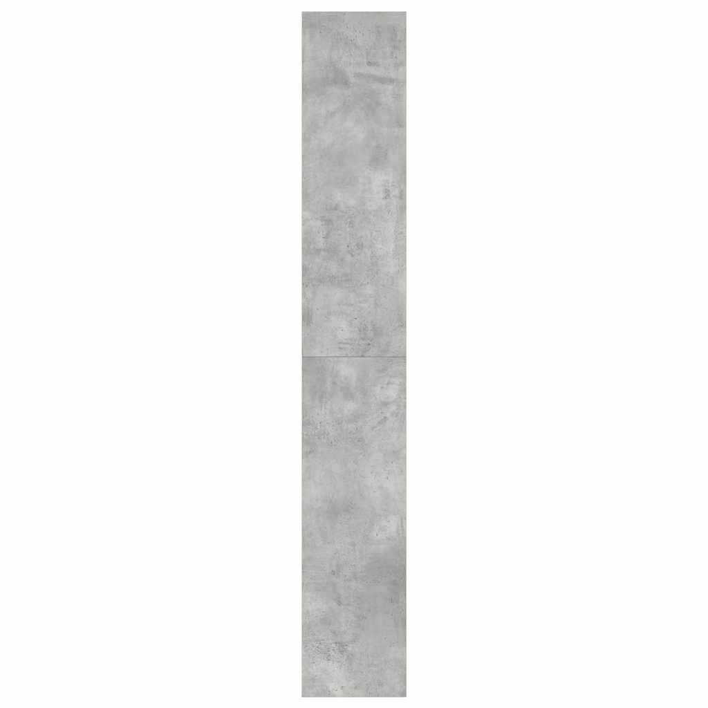 vidaXL Bücherregal mit Regal Beton Grau 80 x 30 x 198 cm Holzwerkstoff