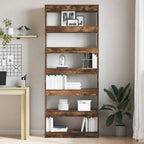 vidaXL Bücherregal Geräucherte Eiche 80 x 30 x 198 cm Holzwerkstoff