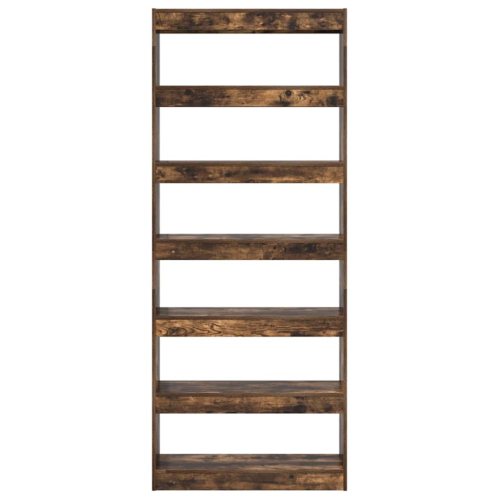 vidaXL Bücherregal Geräucherte Eiche 80 x 30 x 198 cm Holzwerkstoff