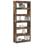 vidaXL Bücherregal Geräucherte Eiche 80 x 30 x 198 cm Holzwerkstoff