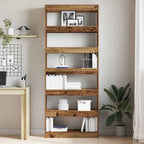 vidaXL Bücherregal mit Regal Altholz 80 x 30 x 198 cm Holzwerkstoff