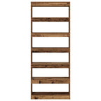 vidaXL Bücherregal mit Regal Altholz 80 x 30 x 198 cm Holzwerkstoff