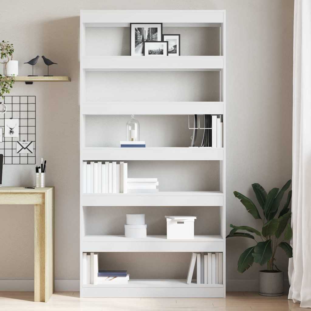 vidaXL Bücherregal Weiß 100 x 30 x 198 cm Holzwerkstoff