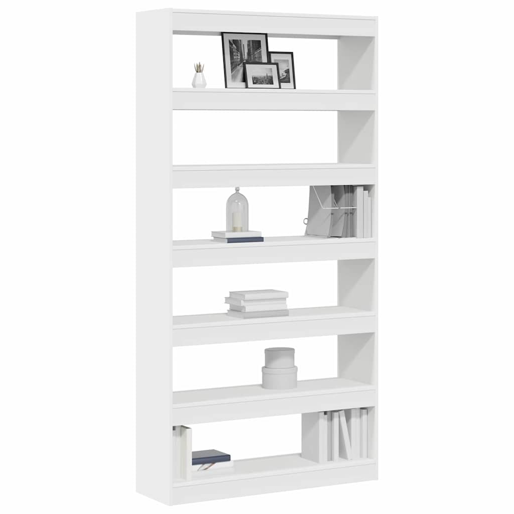 vidaXL Bücherregal Weiß 100 x 30 x 198 cm Holzwerkstoff