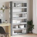 vidaXL Bücherregal Beton Grau 100 x 30 x 198 cm Holzwerkstoff