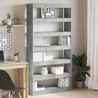 vidaXL Bücherregal Beton Grau 100 x 30 x 198 cm Holzwerkstoff