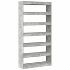 vidaXL Bücherregal Beton Grau 100 x 30 x 198 cm Holzwerkstoff