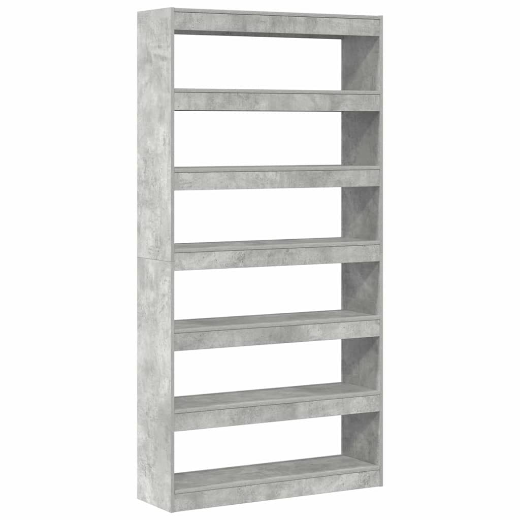 vidaXL Bücherregal Beton Grau 100 x 30 x 198 cm Holzwerkstoff