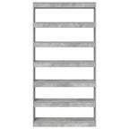 vidaXL Bücherregal Beton Grau 100 x 30 x 198 cm Holzwerkstoff