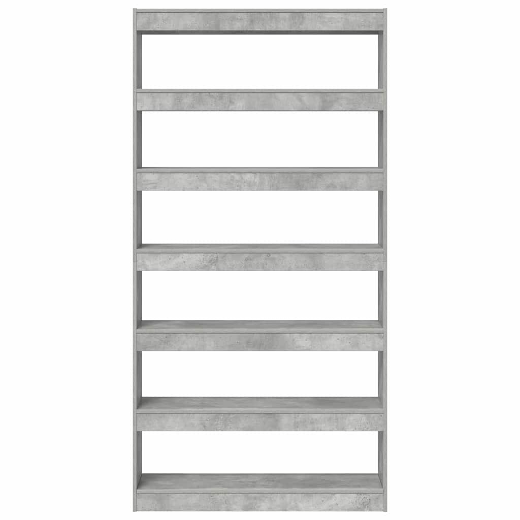vidaXL Bücherregal Beton Grau 100 x 30 x 198 cm Holzwerkstoff