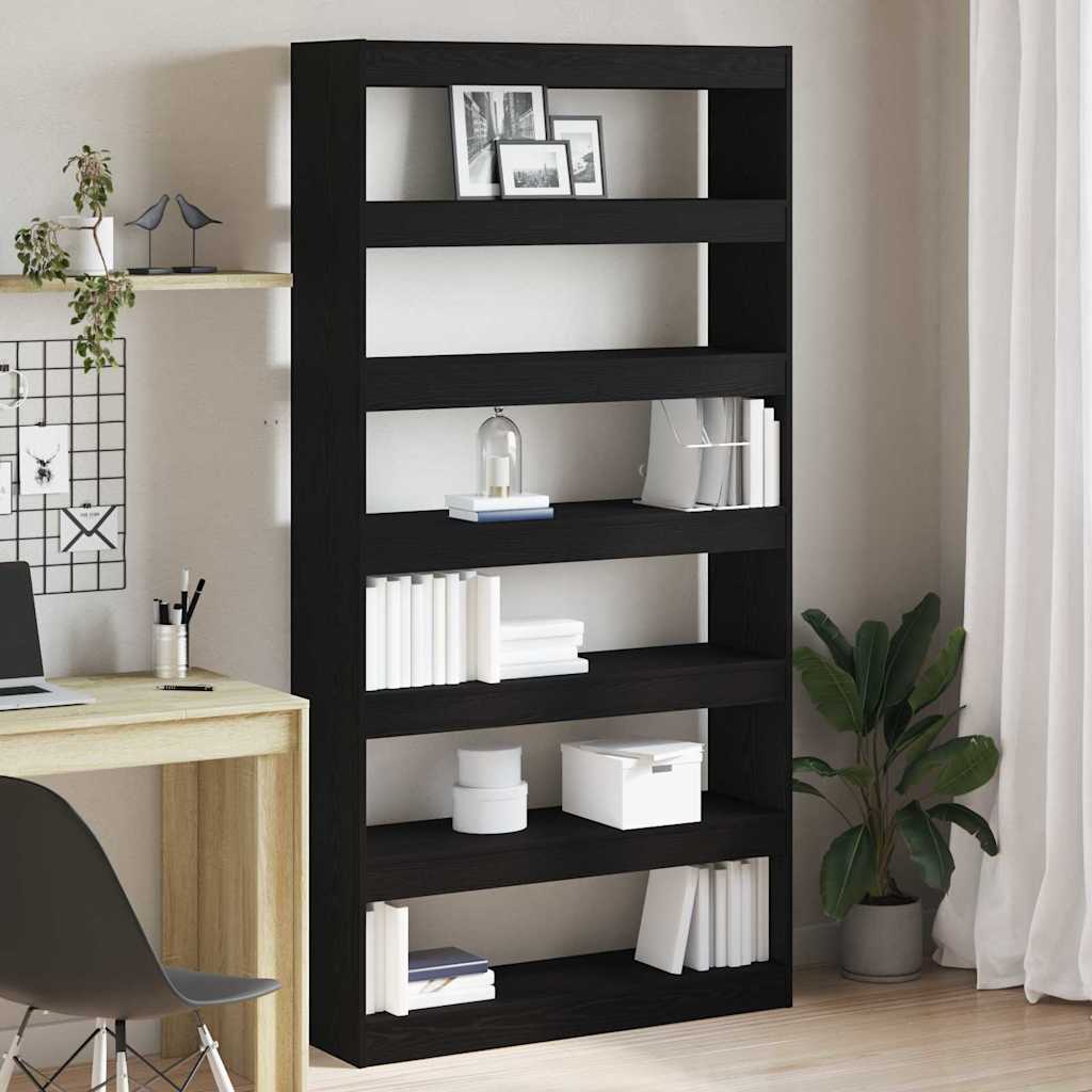 vidaXL Bücherregal Schwarze Eiche 100 x 30 x 198 cm Holzwerkstoff