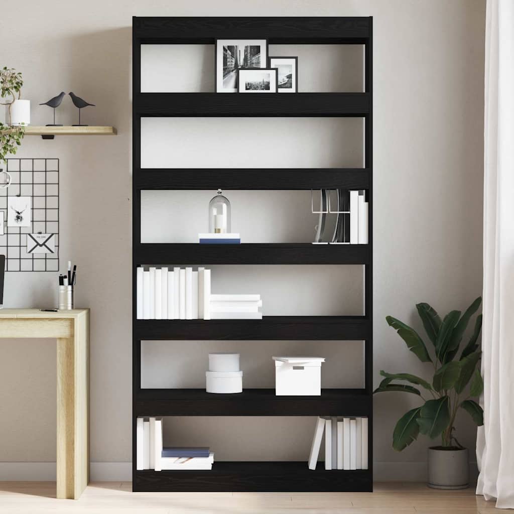 vidaXL Bücherregal Schwarze Eiche 100 x 30 x 198 cm Holzwerkstoff