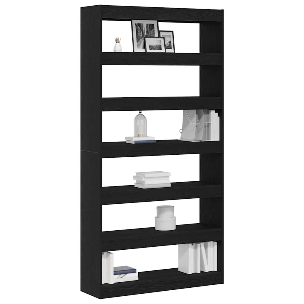 vidaXL Bücherregal Schwarze Eiche 100 x 30 x 198 cm Holzwerkstoff