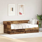 vidaXL Tagesbett mit Kopfteil Altholz 100 x 200 cm Holzwerkstoff