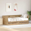 vidaXL Tagesbett mit Kopfteil Artisan-Eiche 100 x 200 cm Holzwerkstoff