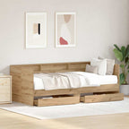 vidaXL Tagesbett mit Kopfteil Artisan-Eiche 100 x 200 cm Holzwerkstoff