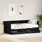 vidaXL Tagesbett Schwarz Eichen-Optik 100 x 200 cm Holzwerkstoff