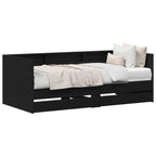 vidaXL Tagesbett Schwarz Eichen-Optik 100 x 200 cm Holzwerkstoff