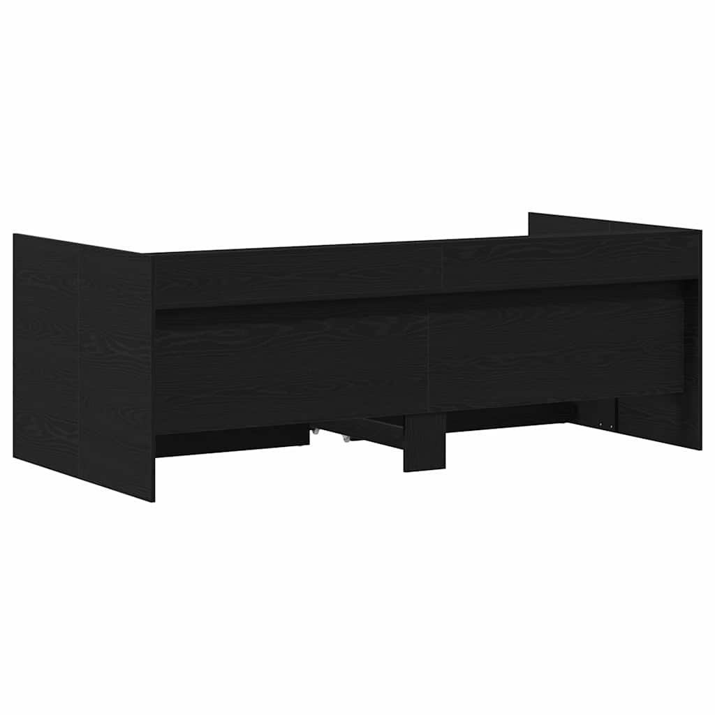 vidaXL Tagesbett Schwarz Eichen-Optik 100 x 200 cm Holzwerkstoff
