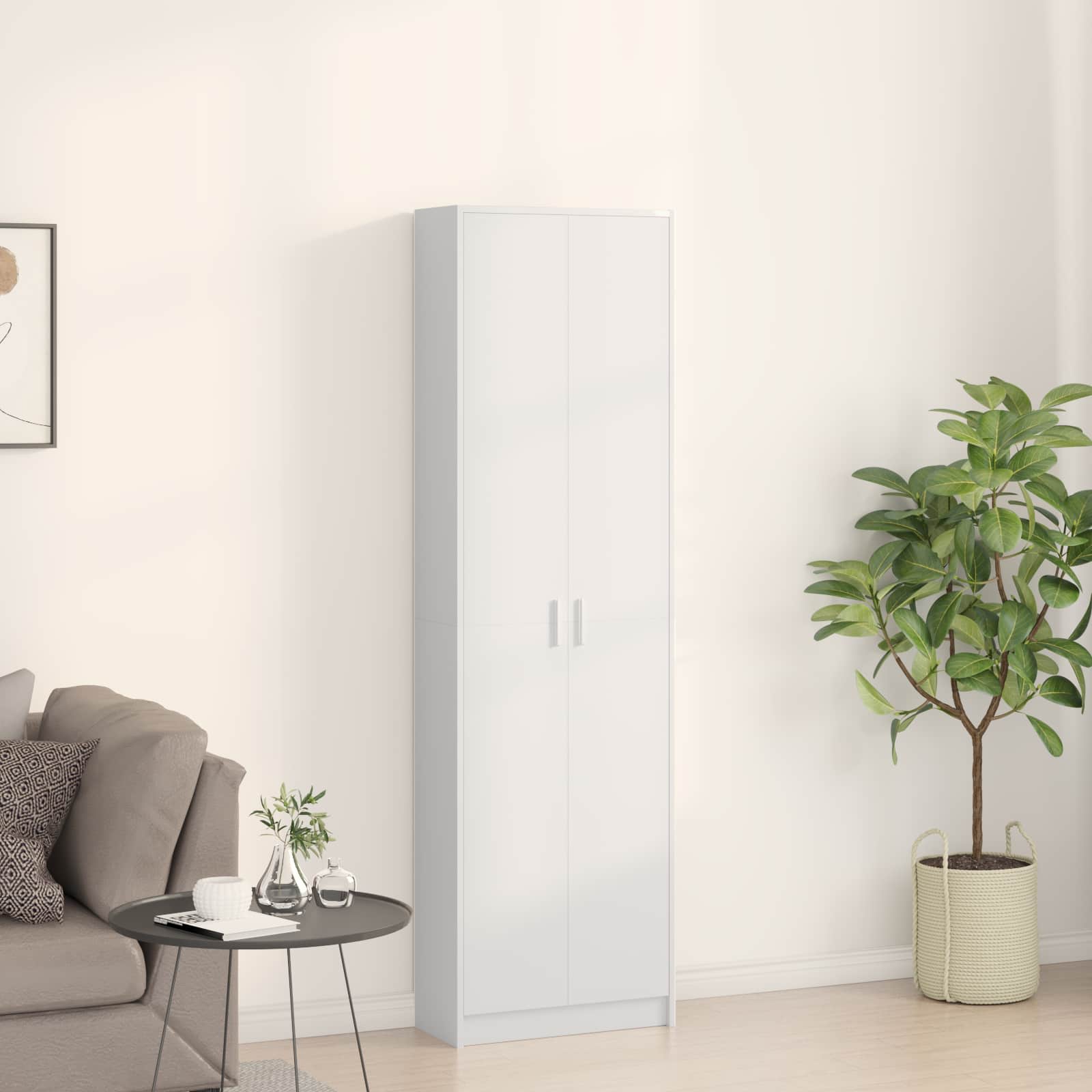 vidaXL Kleiderschrank mit Regal Weiß 55 x 25 x 189 cm Holzwerkstoff