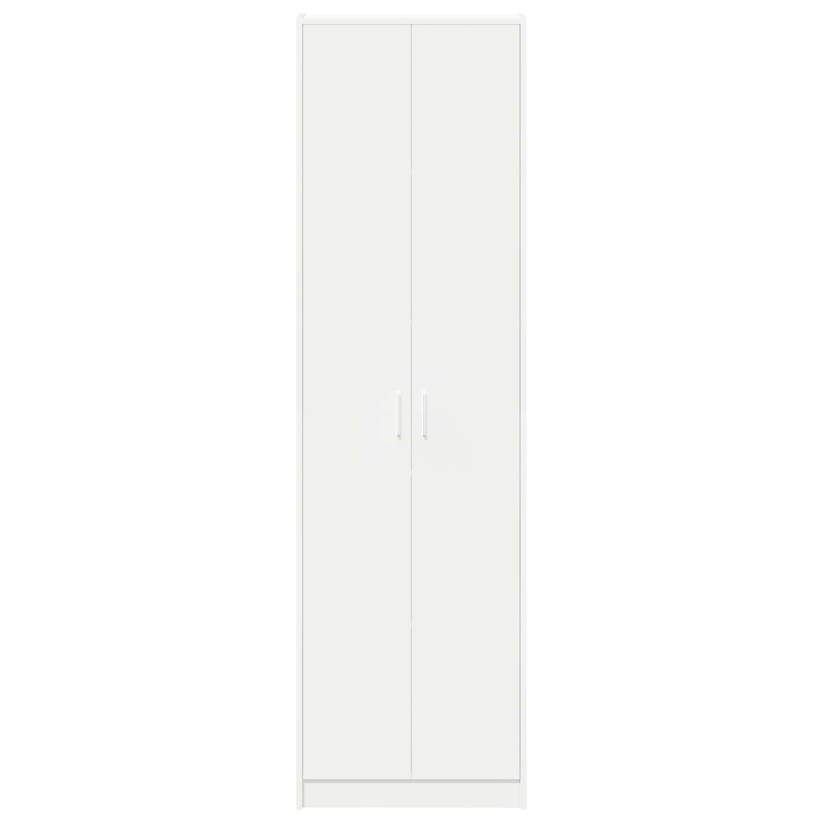vidaXL Kleiderschrank mit Regal Weiß 55 x 25 x 189 cm Holzwerkstoff