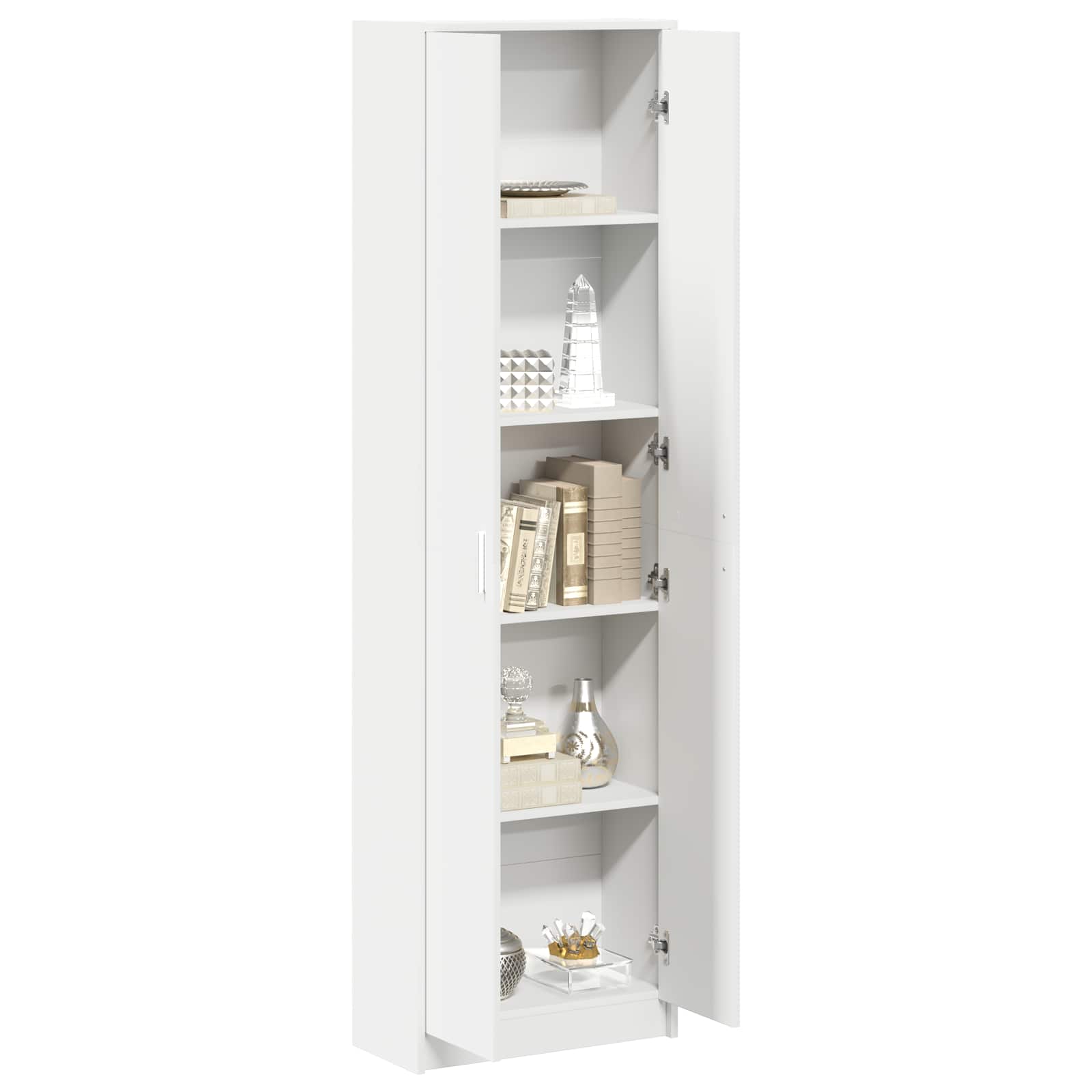 vidaXL Kleiderschrank mit Regal Weiß 55 x 25 x 189 cm Holzwerkstoff